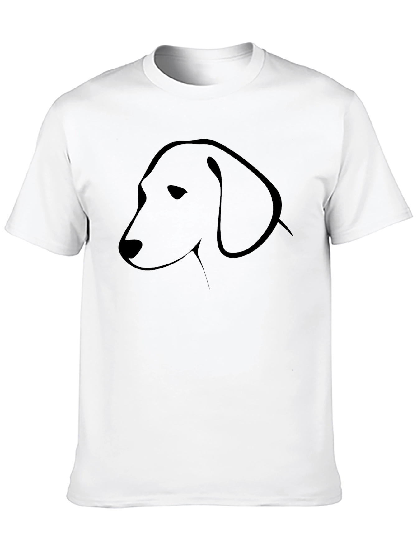 Minimalist Dog Graphic Black T-Shirt