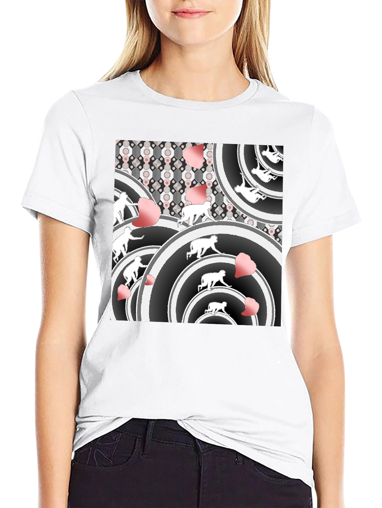 Abstract Graphic Black T-Shirt