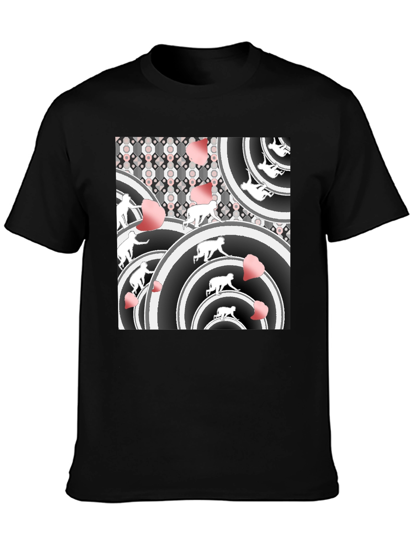Abstract Graphic Black T-Shirt