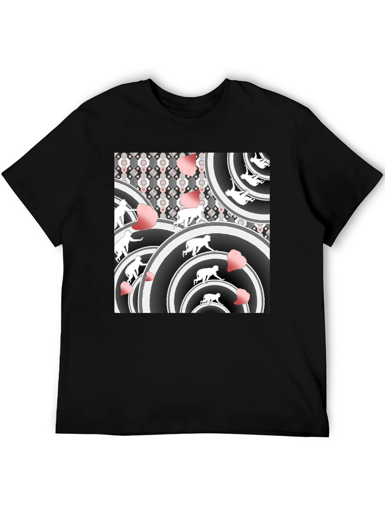 Abstract Graphic Black T-Shirt