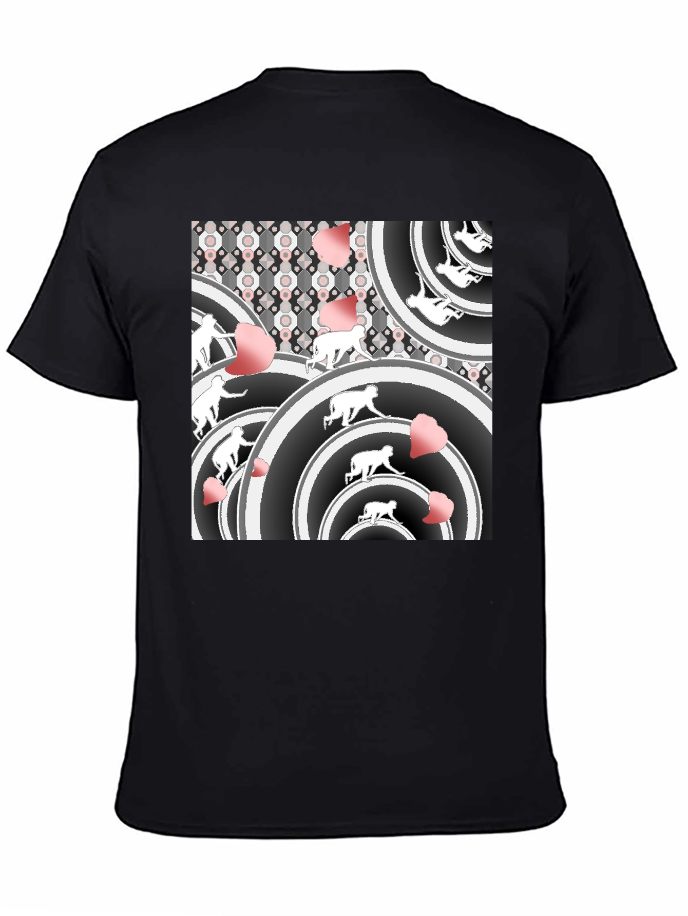 Abstract Graphic Black T-Shirt