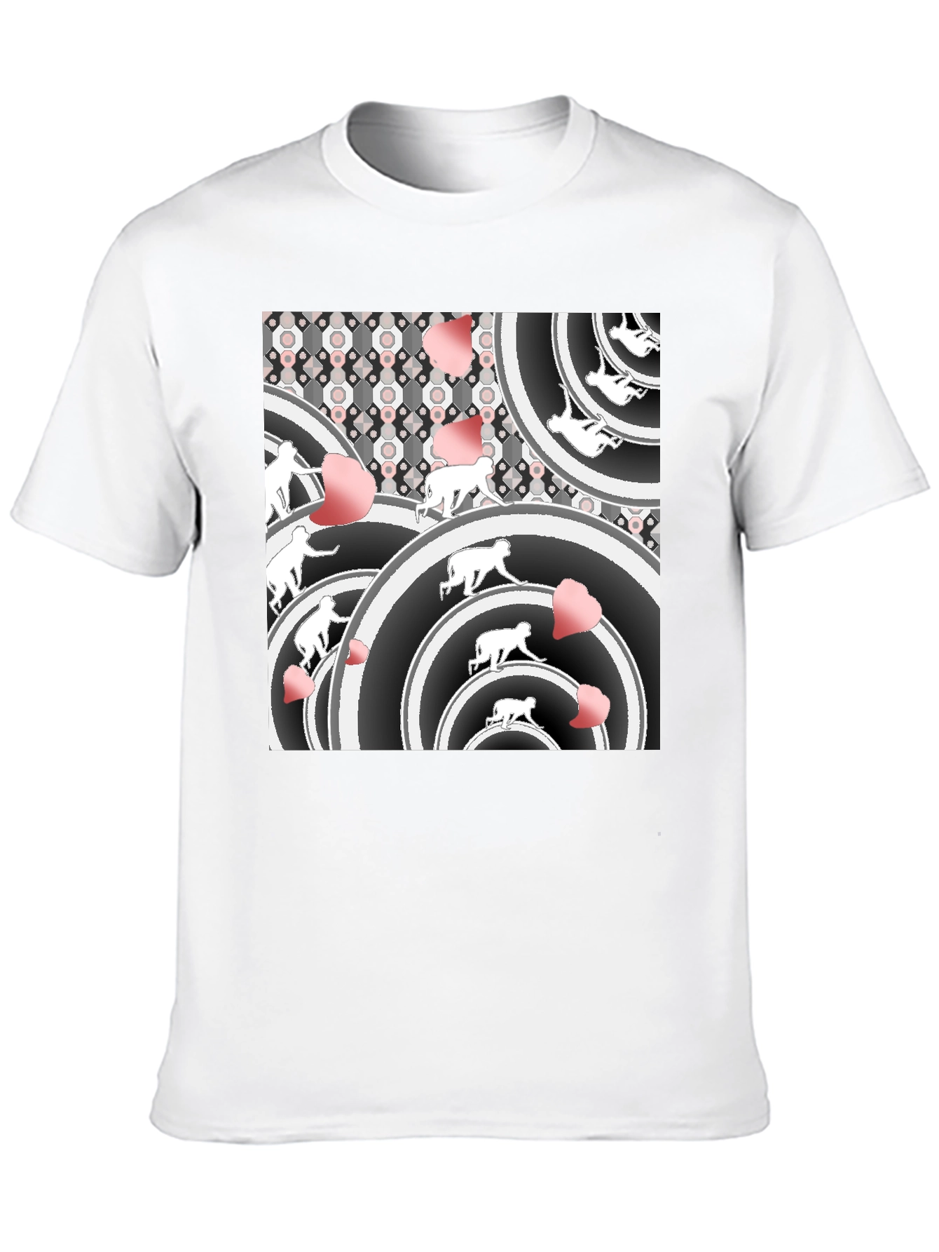 Abstract Graphic Black T-Shirt
