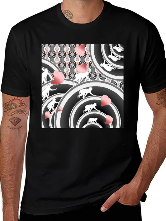 Abstract Graphic Black T-Shirt