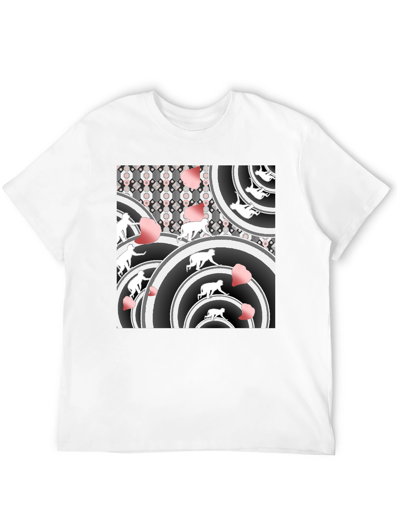 Abstract Graphic Black T-Shirt