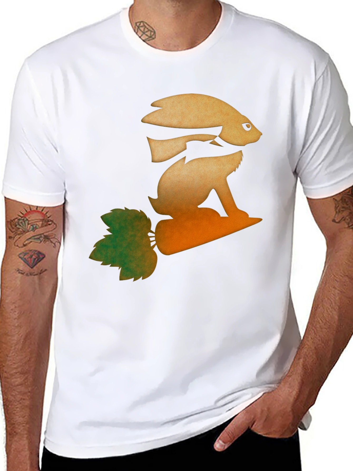Fish & Rabbit Optical Illusion Graphic Tee