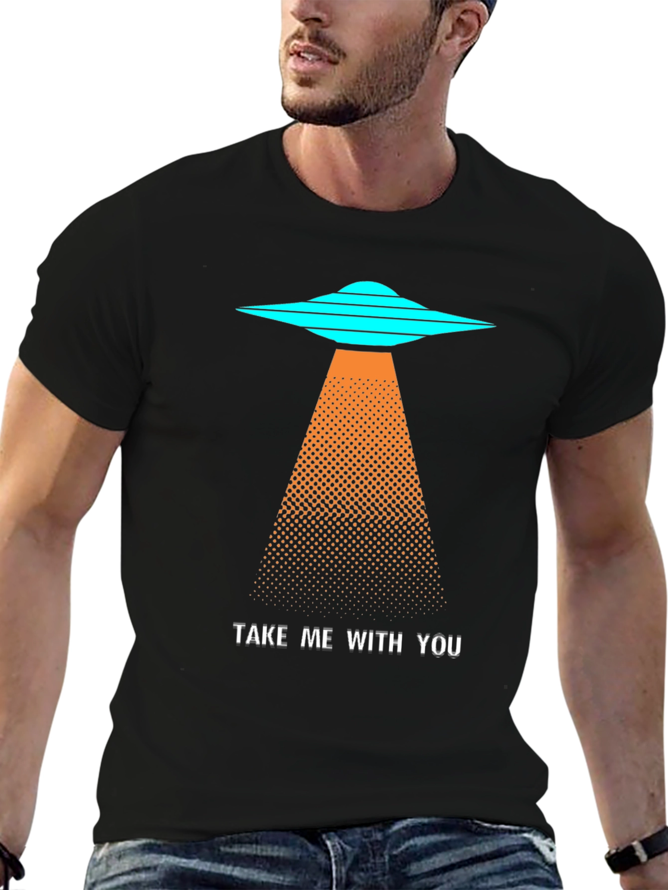 UFO Abduction Graphic T-Shirt - Take Me With You!