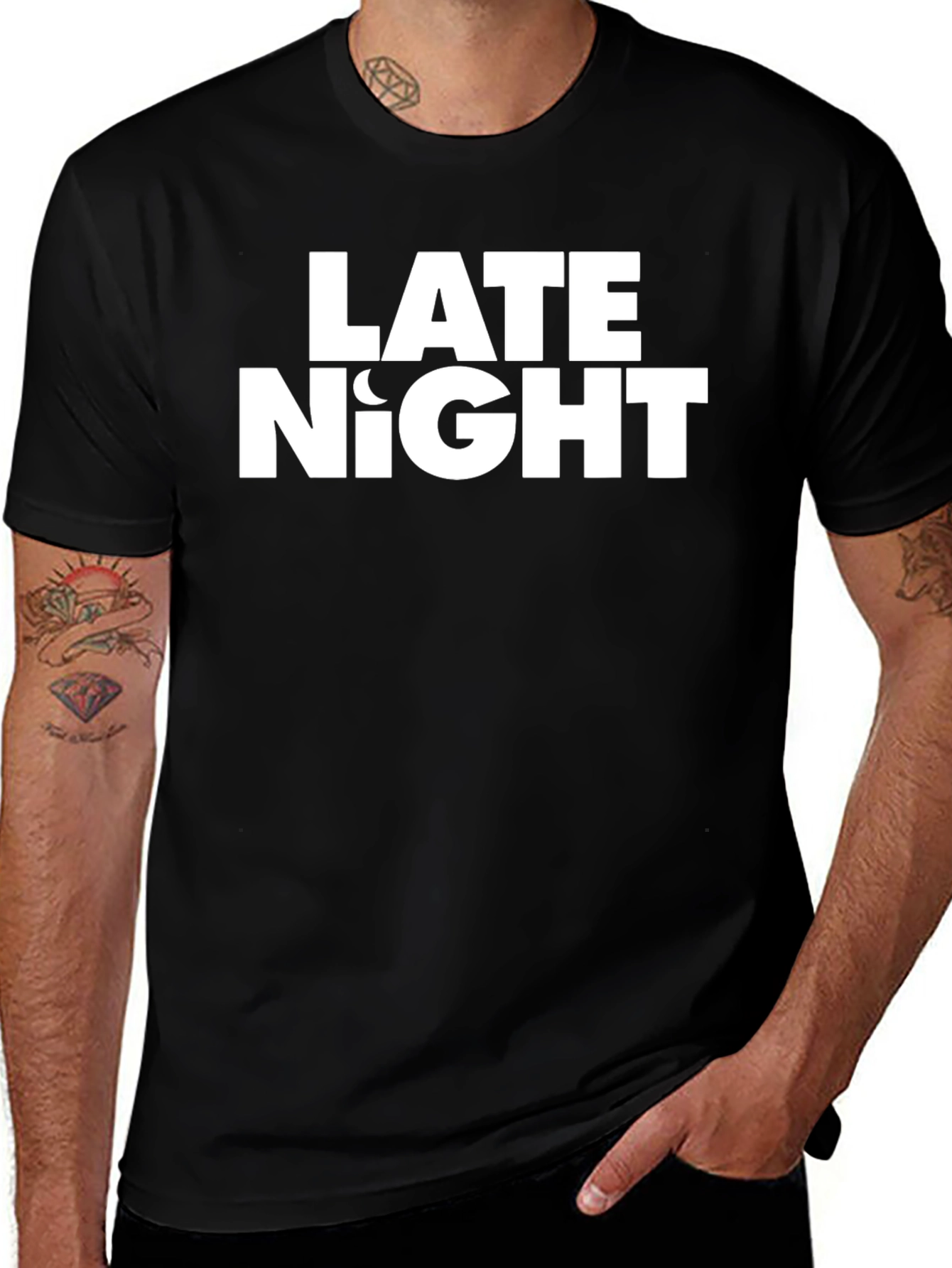 Late Night Graphic Tee - Soft Cotton Crewneck T-Shirt