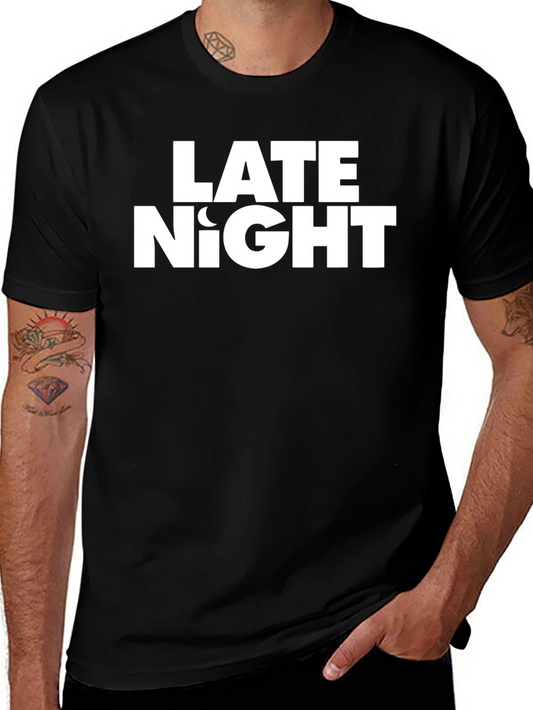 Late Night Graphic Tee - Soft Cotton Crewneck T-Shirt