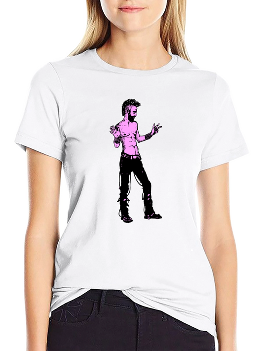 Edgy Graphic Tee - Black Cotton T-Shirt