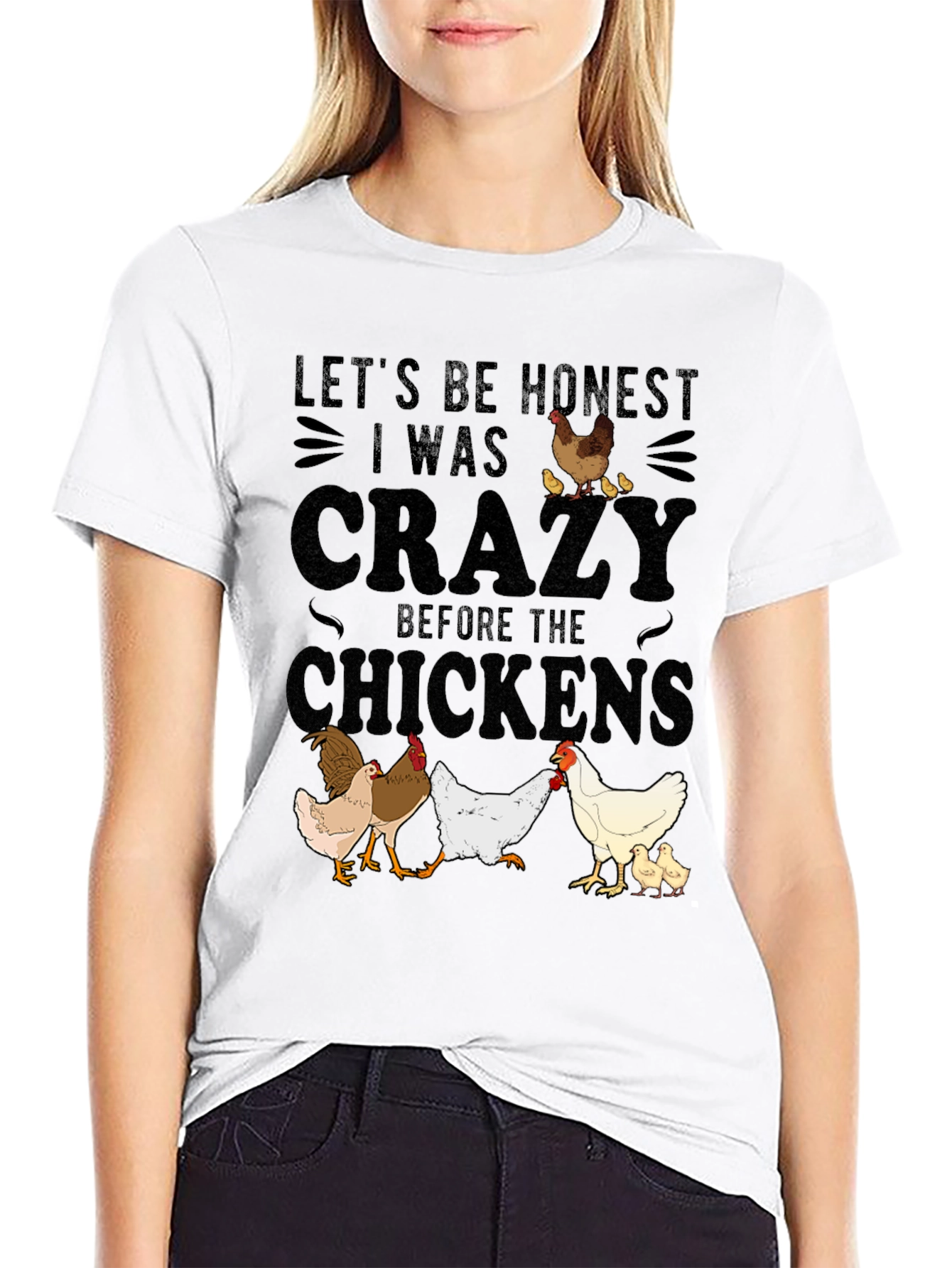 Funny Chicken Lover T-Shirt - Crazy Before Chickens