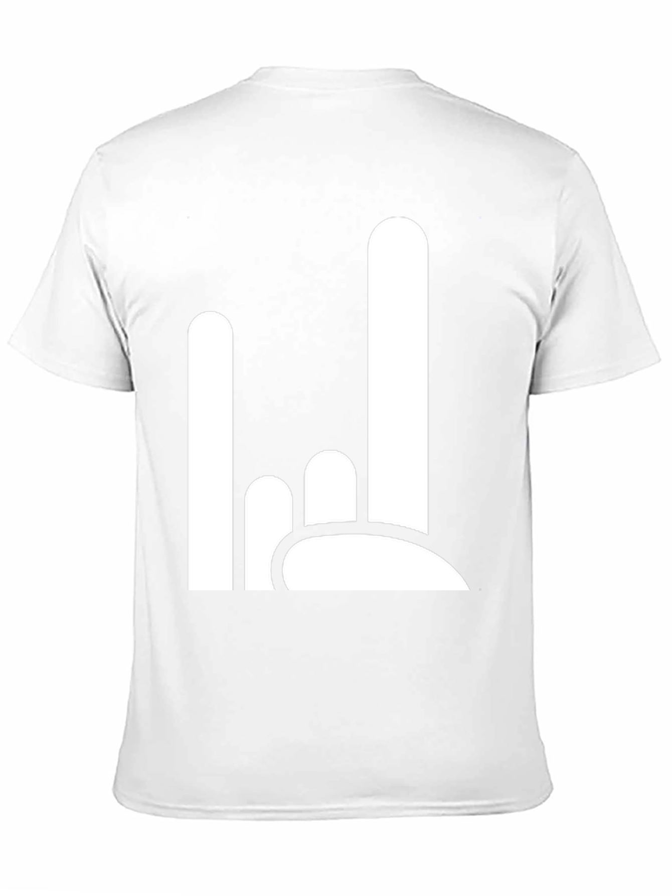 Rock On Hand Gesture Black T-Shirt