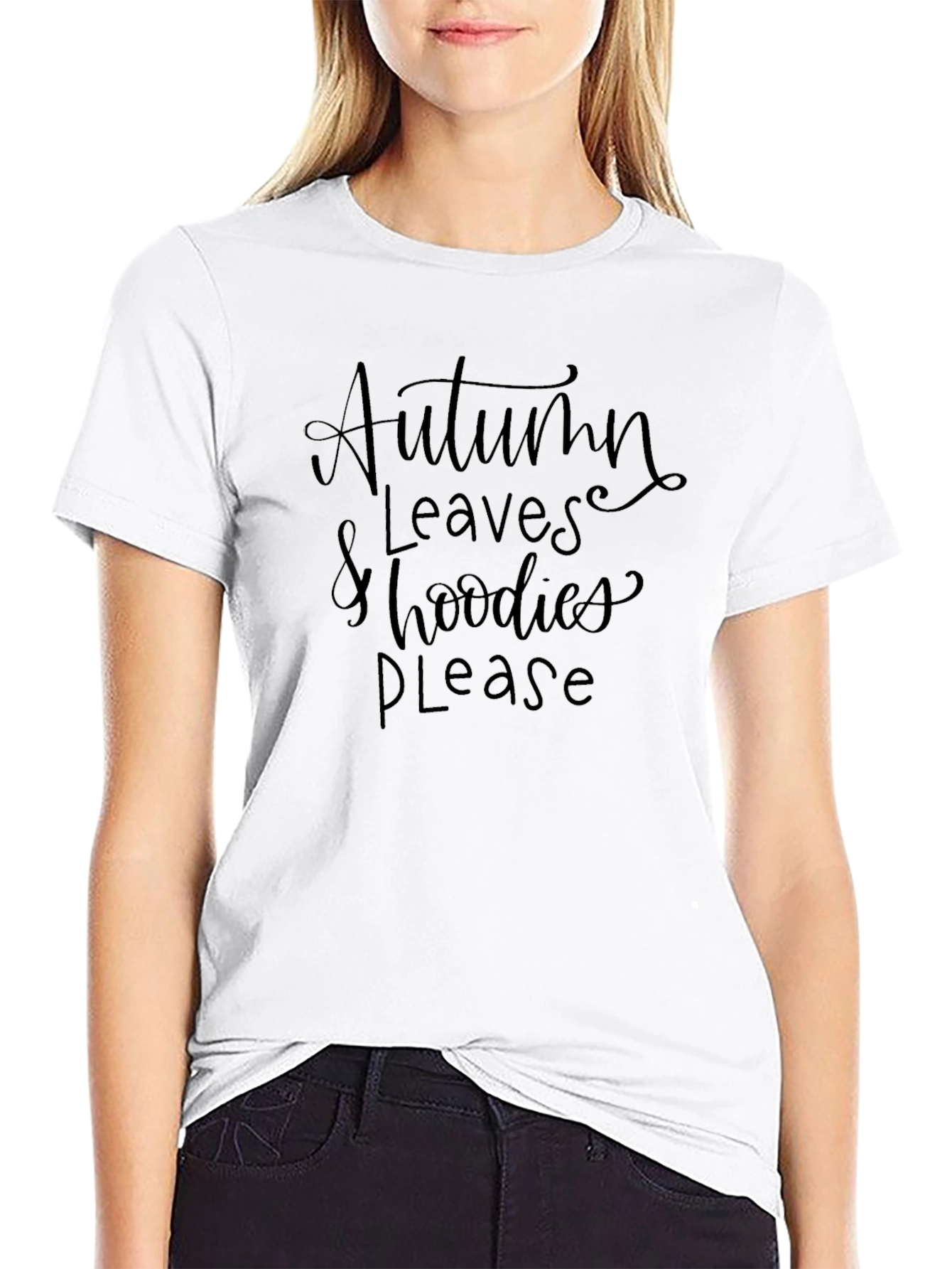 Autumn Leaves & Hoodies Please T-Shirt