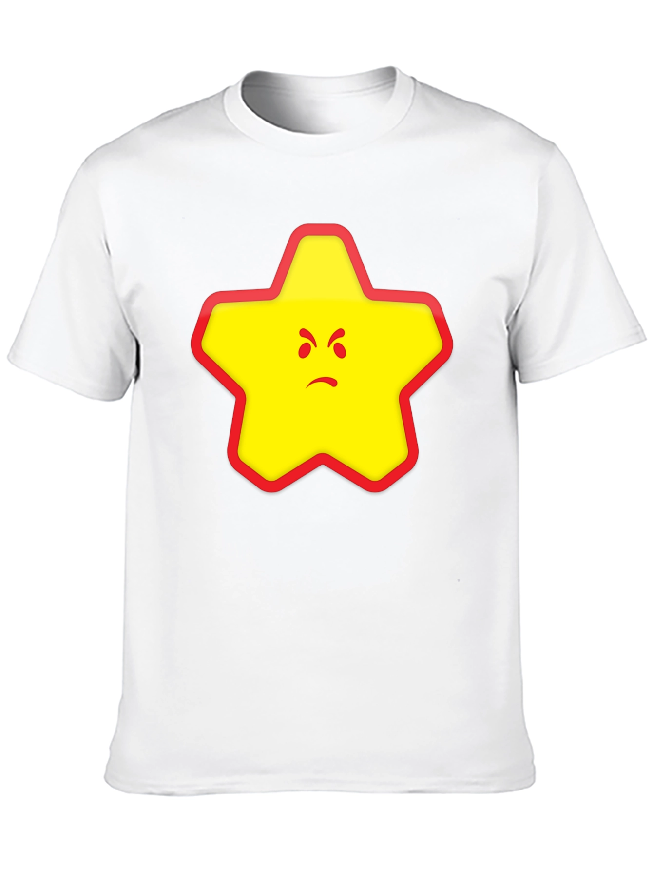 Angry Star Graphic Tee - Black Cotton Blend T-Shirt