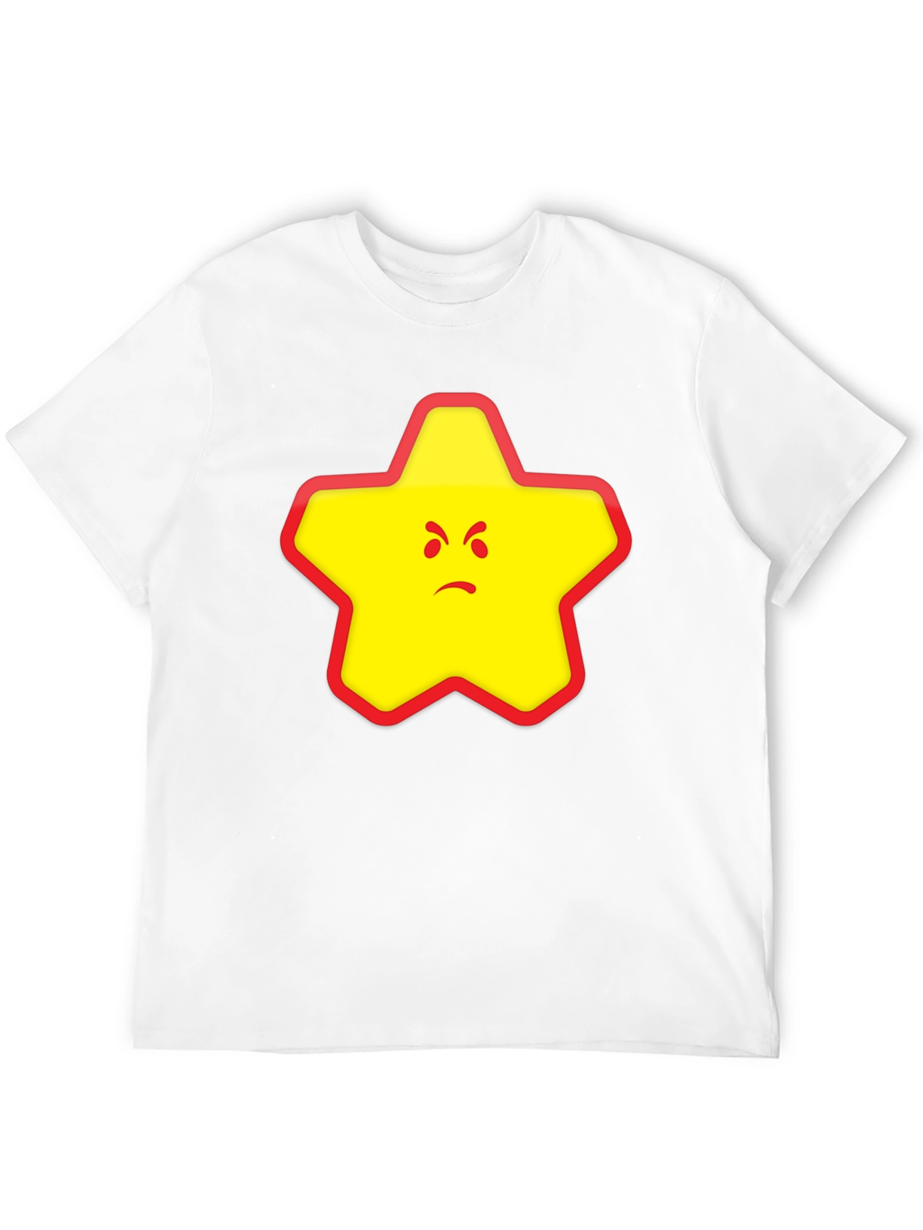 Angry Star Graphic Tee - Black Cotton Blend T-Shirt