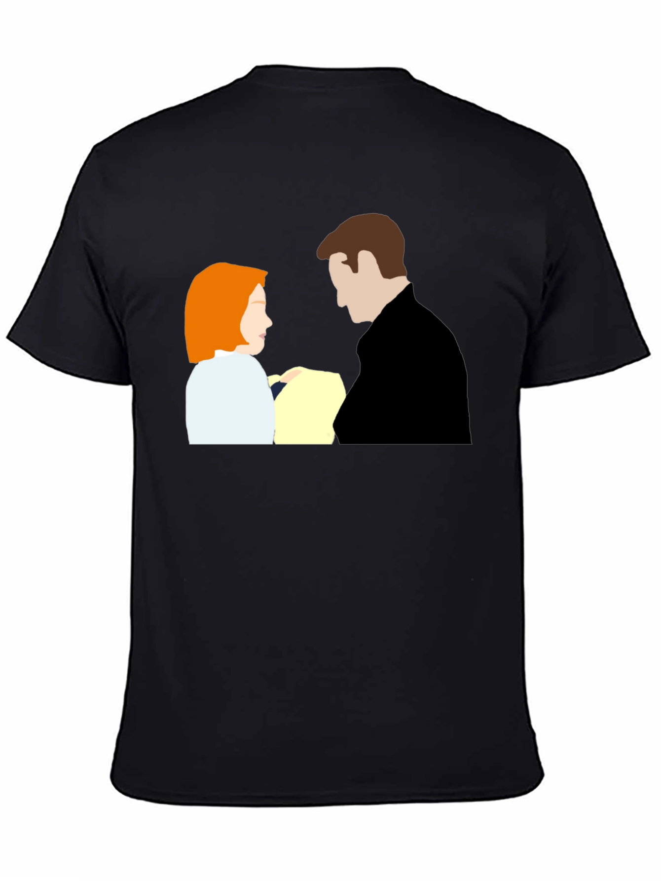 X-Files Mulder and Scully Black T-Shirt