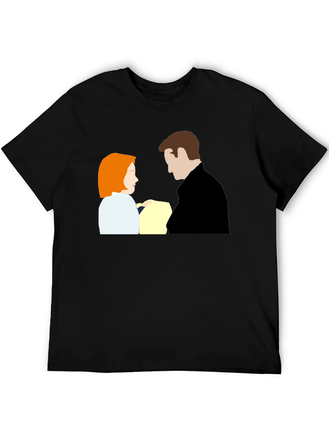 X-Files Mulder and Scully Black T-Shirt