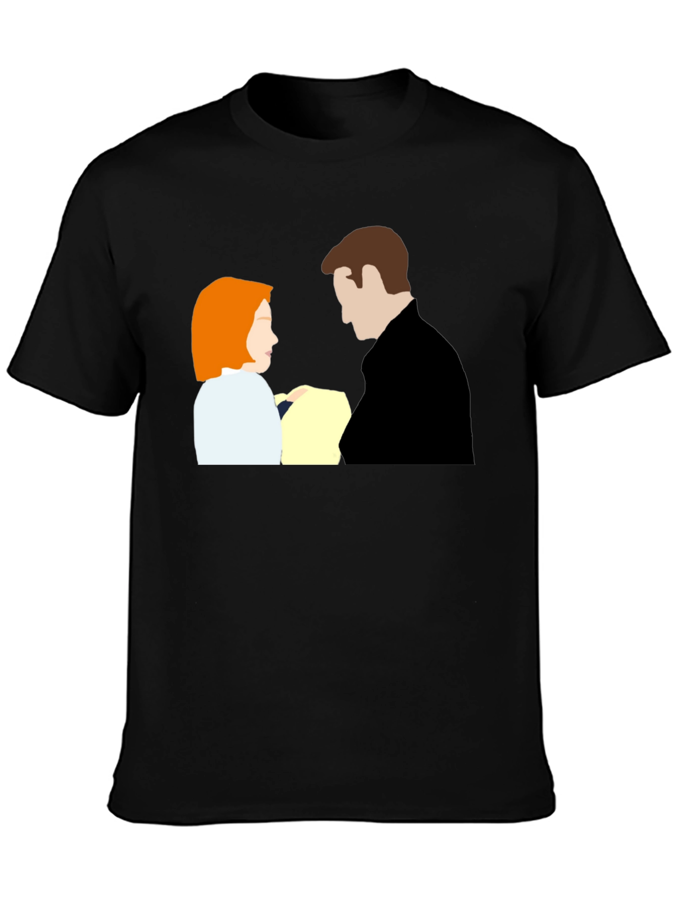 X-Files Mulder and Scully Black T-Shirt