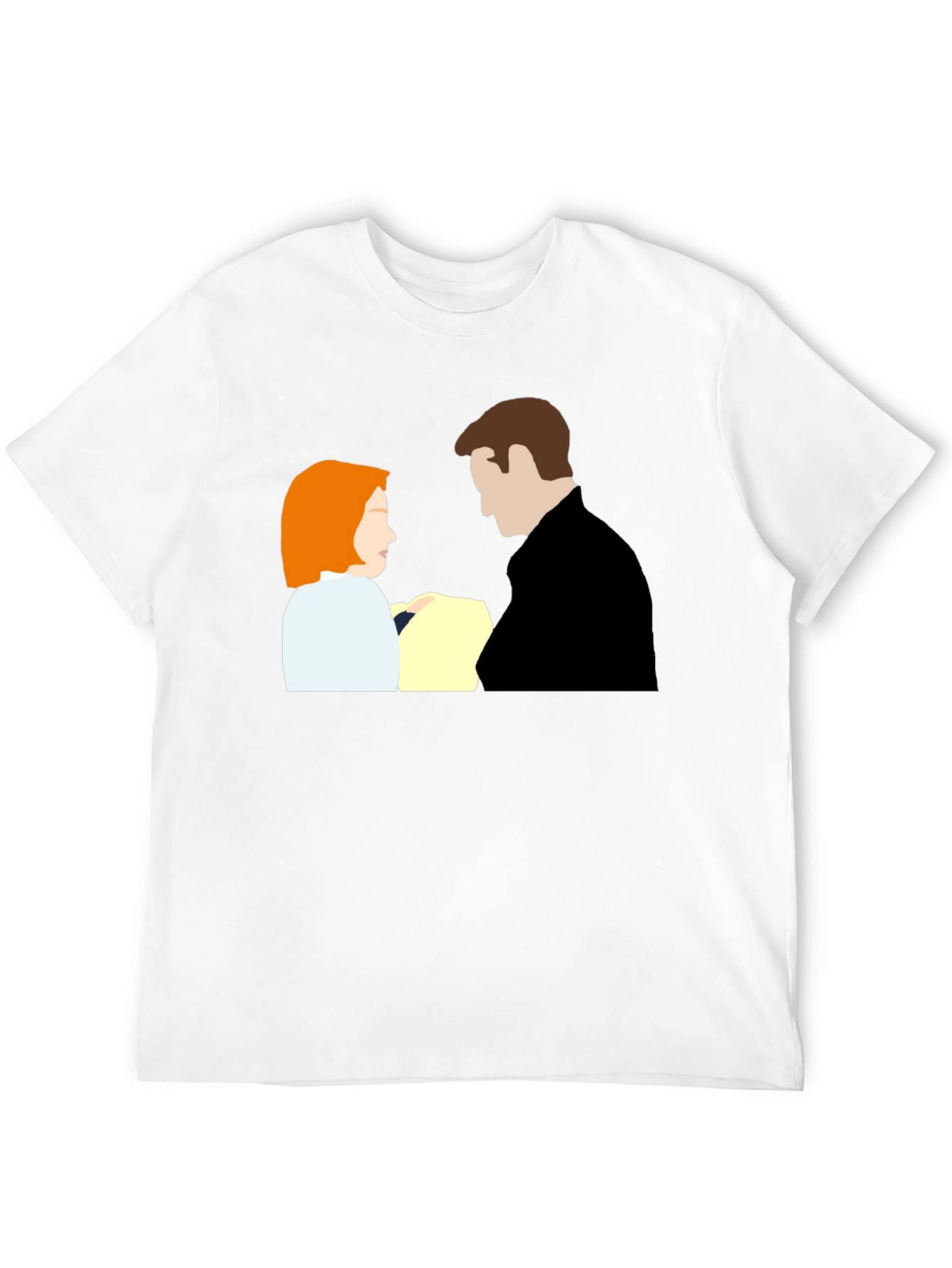 X-Files Mulder and Scully Black T-Shirt