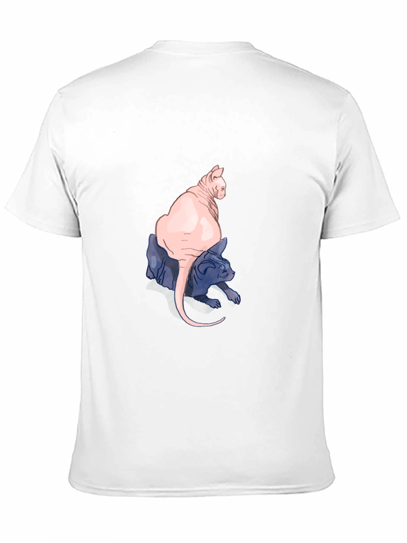 Two Hairless Cats Black T-Shirt