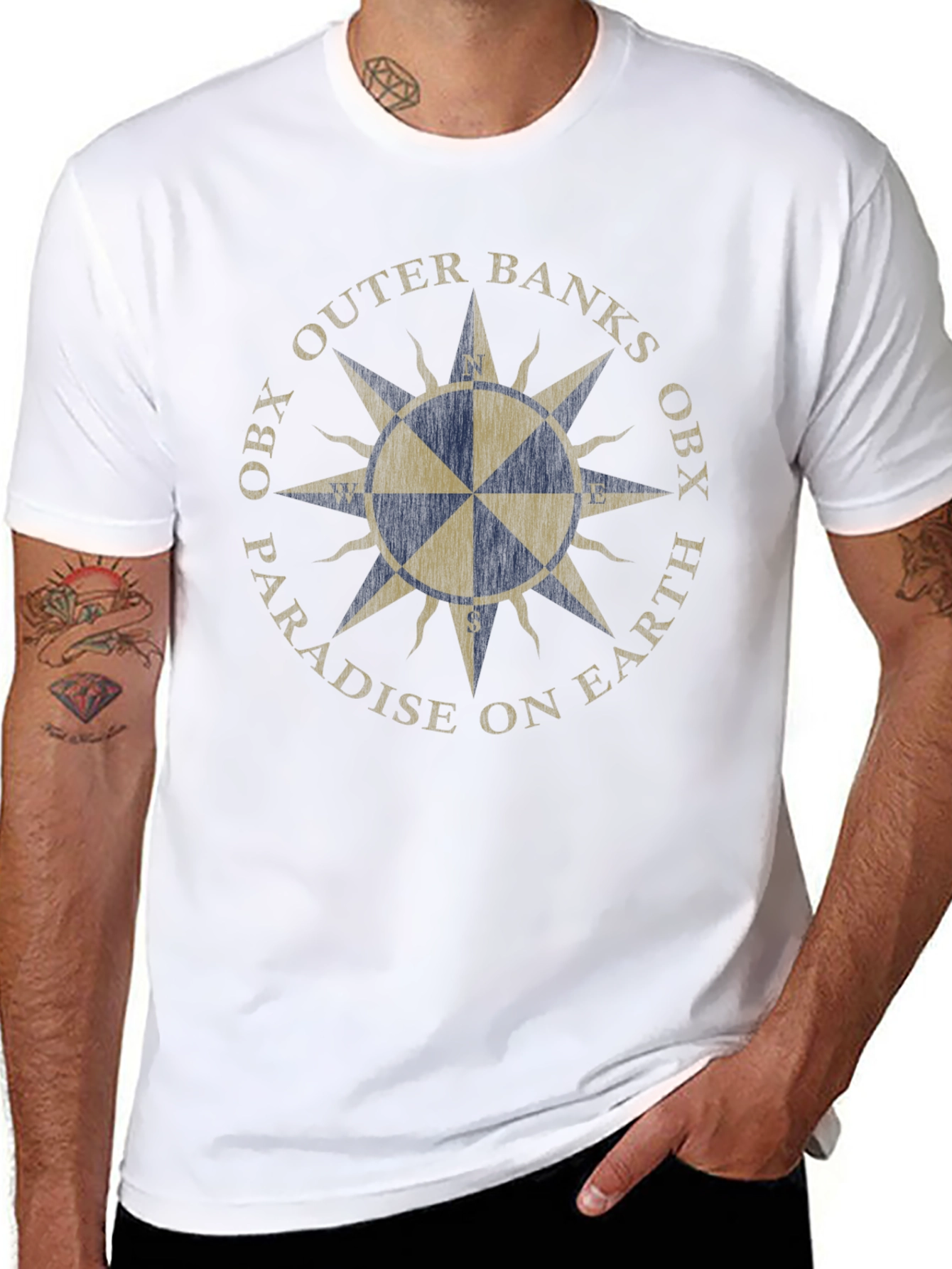 Outer Banks OBX Compass Black T-Shirt