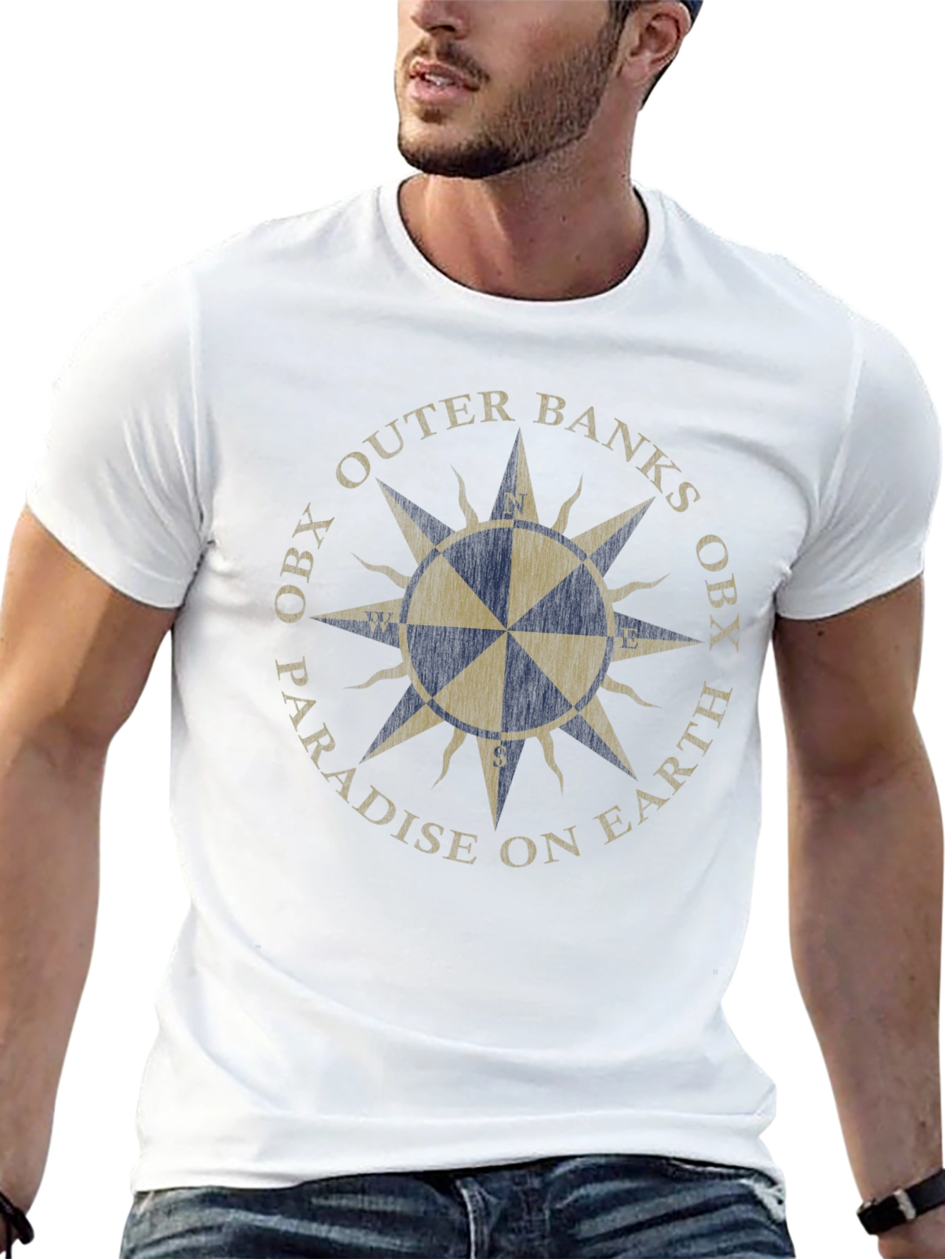 Outer Banks OBX Compass Black T-Shirt