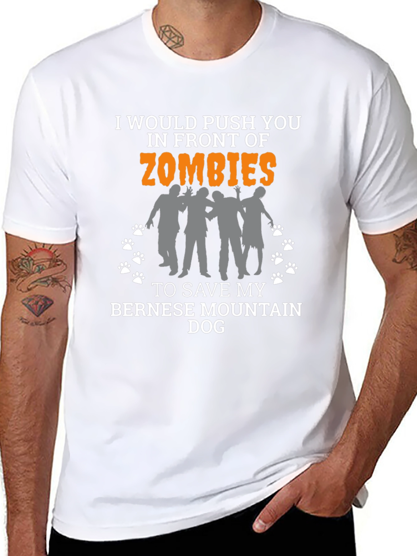 Funny Bernese Mountain Dog Zombie T-Shirt
