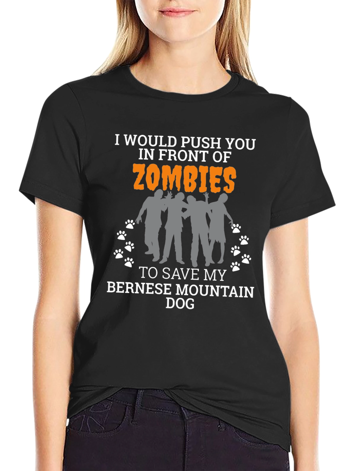Funny Bernese Mountain Dog Zombie T-Shirt