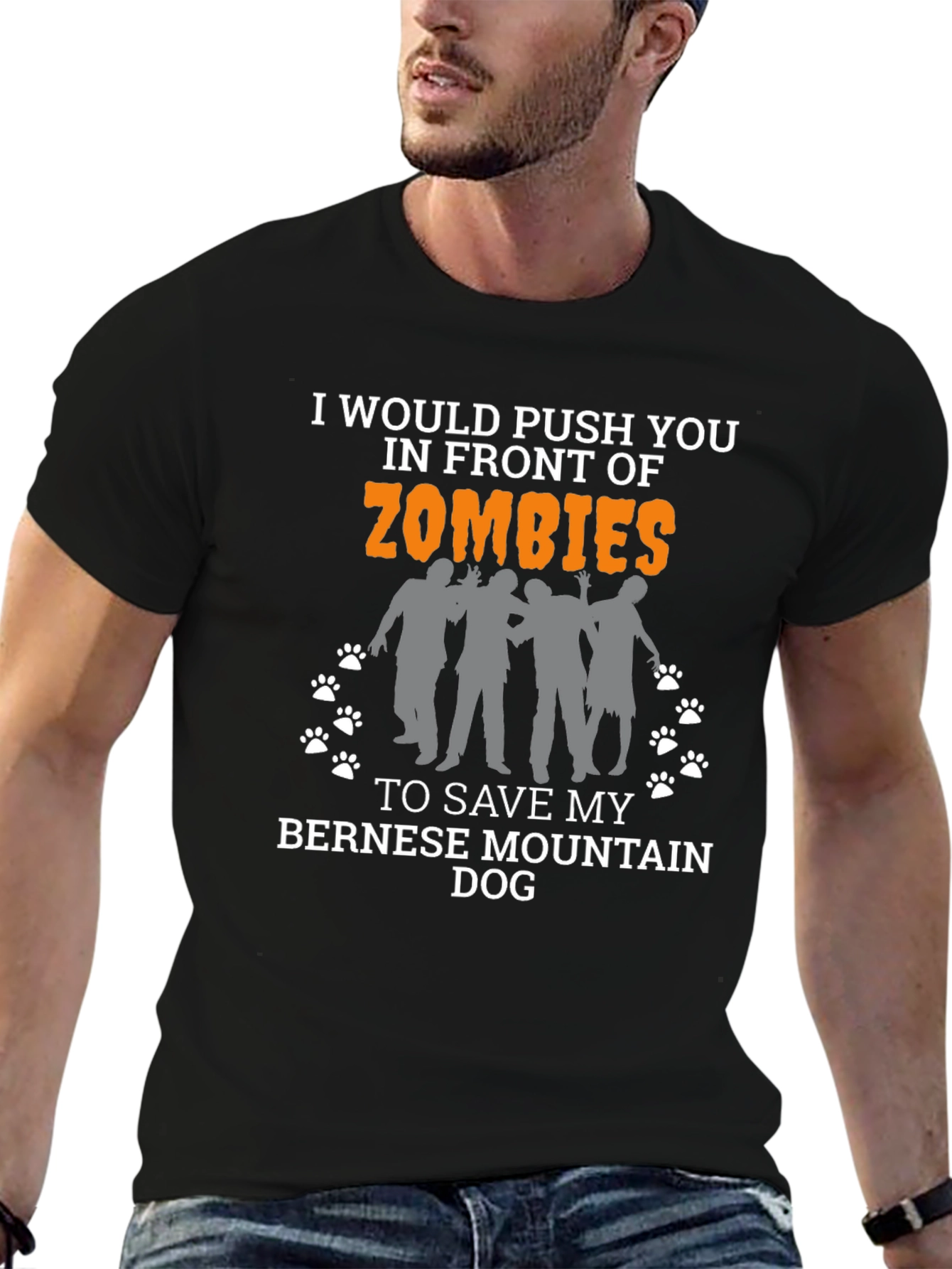 Funny Bernese Mountain Dog Zombie T-Shirt