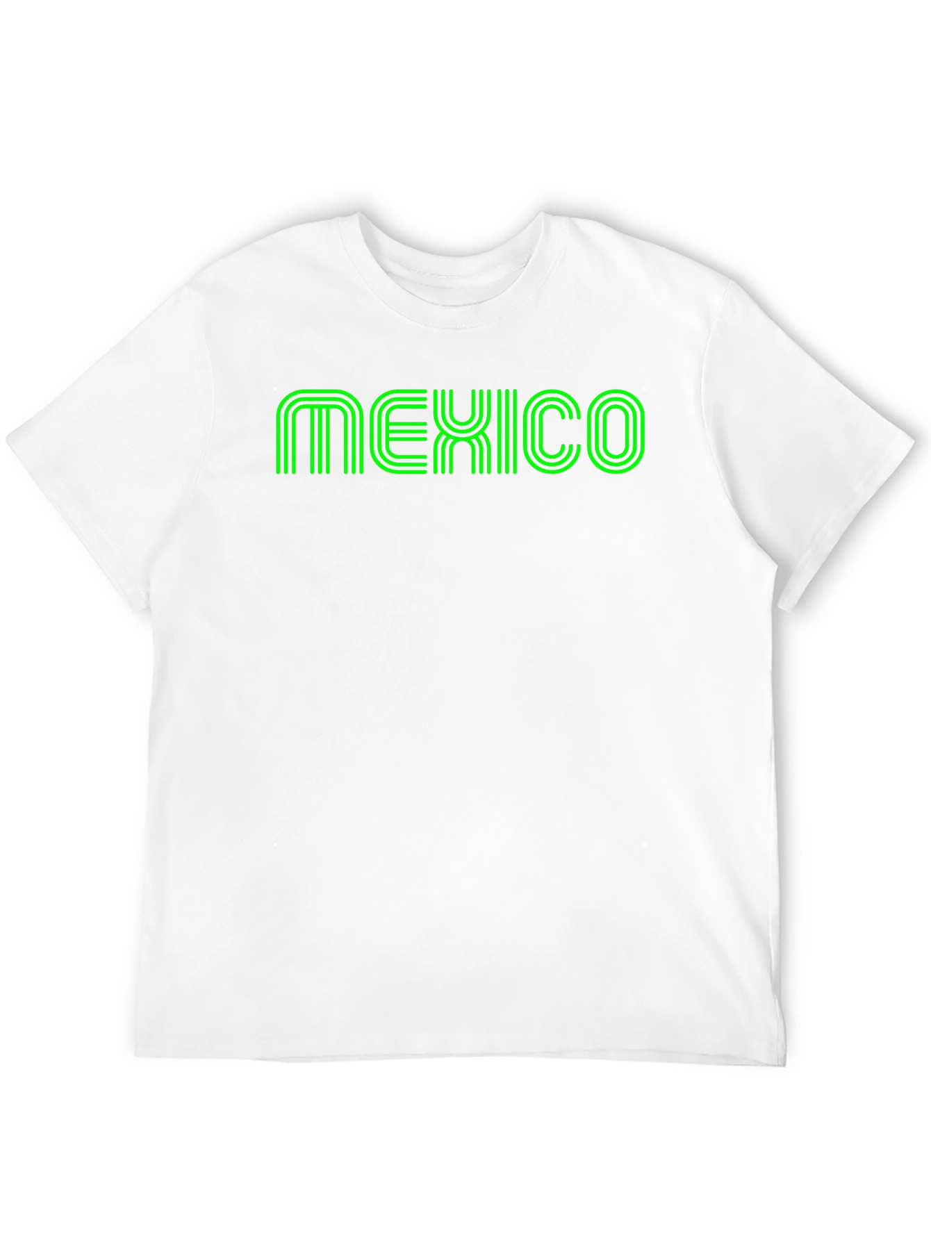 Mexico Green Graphic Print Black T-Shirt