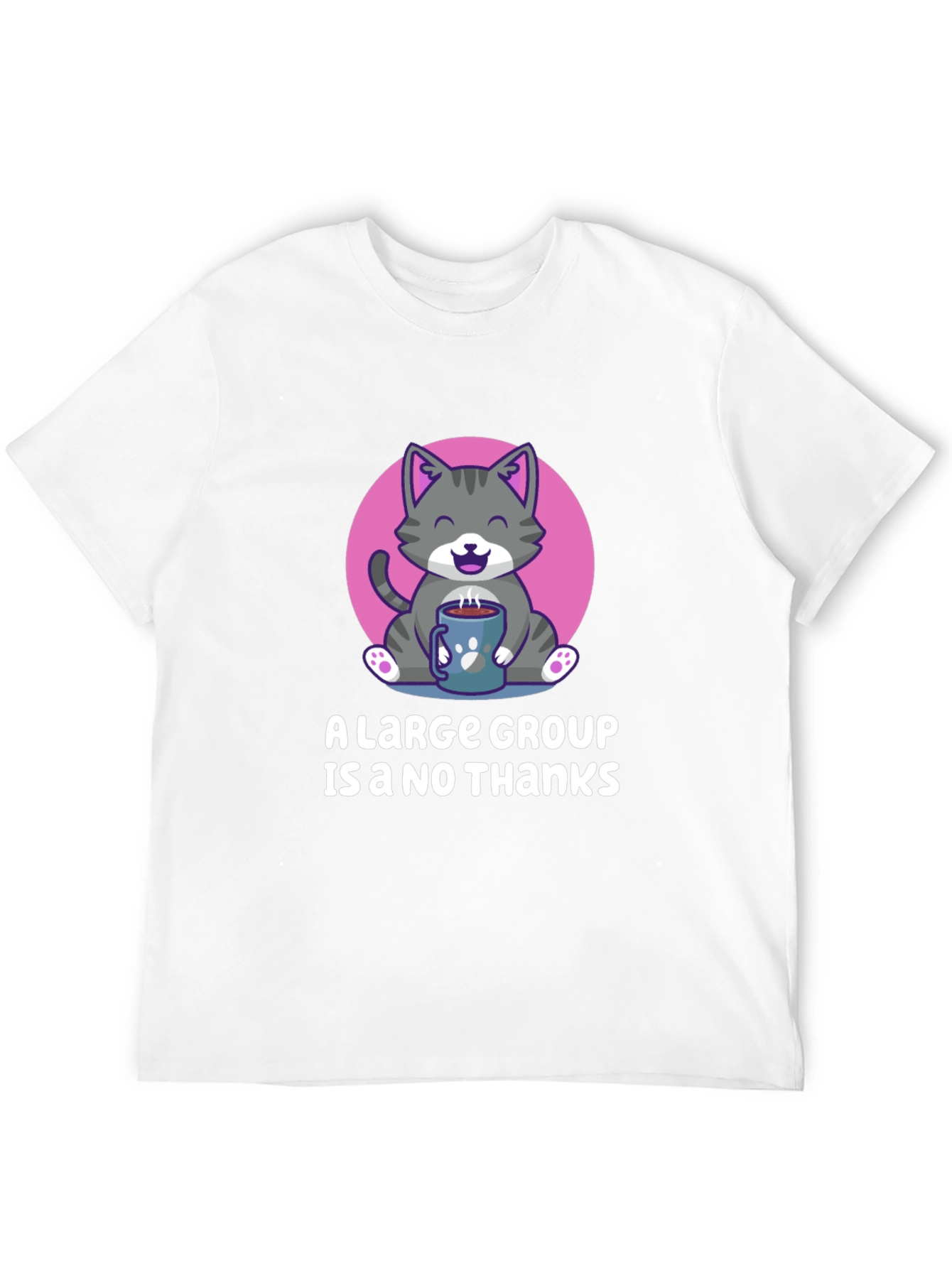 Cute Cat Coffee T-Shirt - Introvert Tee