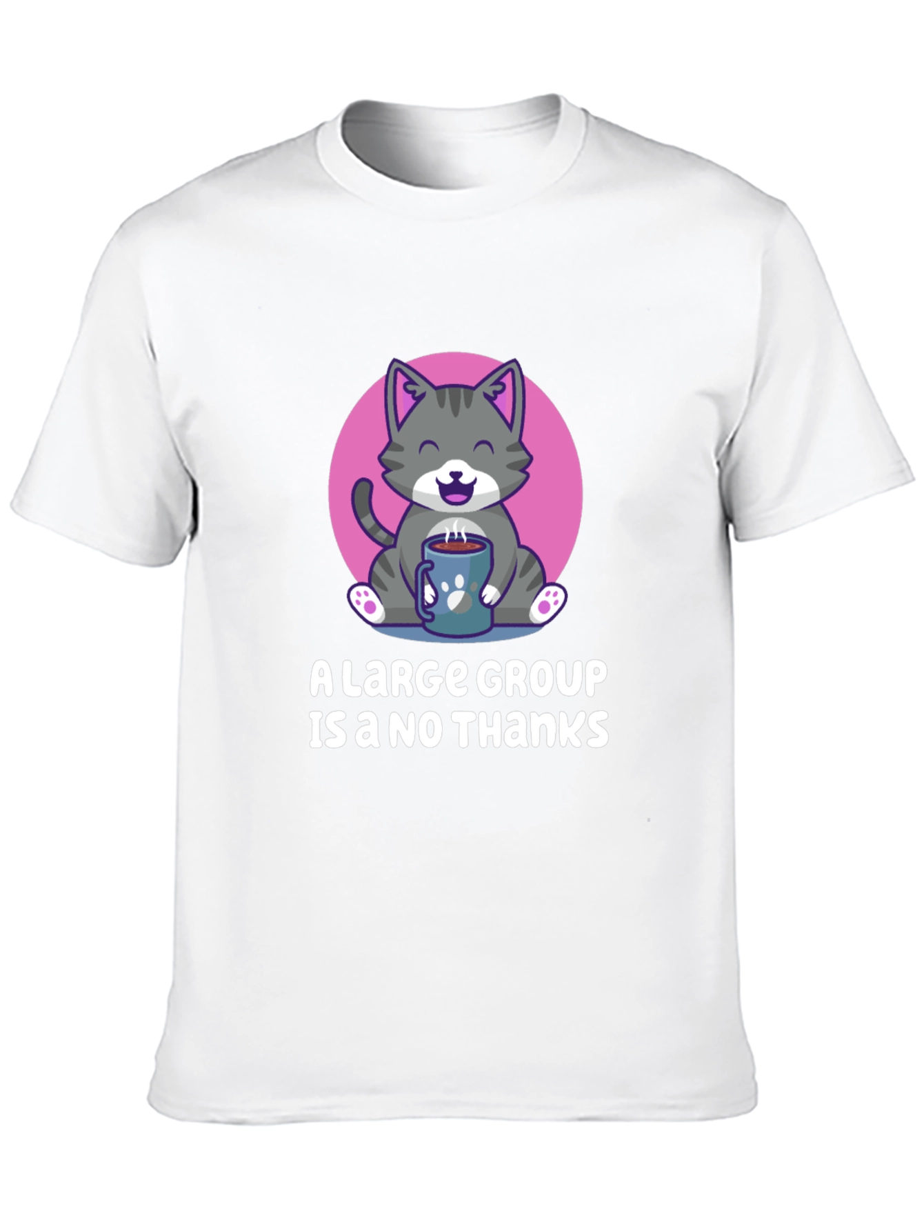 Cute Cat Coffee T-Shirt - Introvert Tee