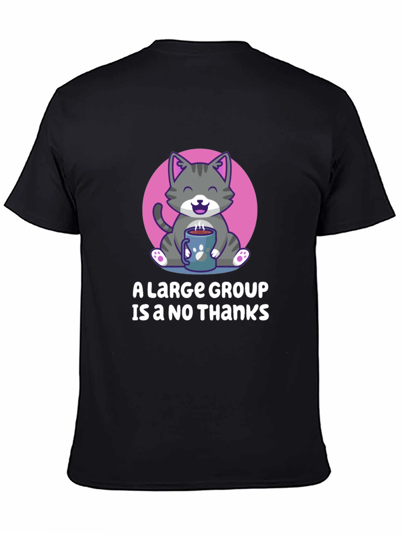 Cute Cat Coffee T-Shirt - Introvert Tee