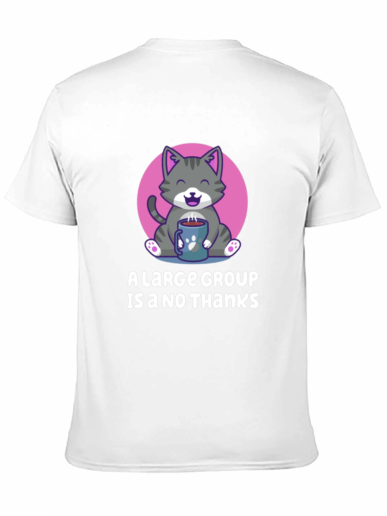 Cute Cat Coffee T-Shirt - Introvert Tee