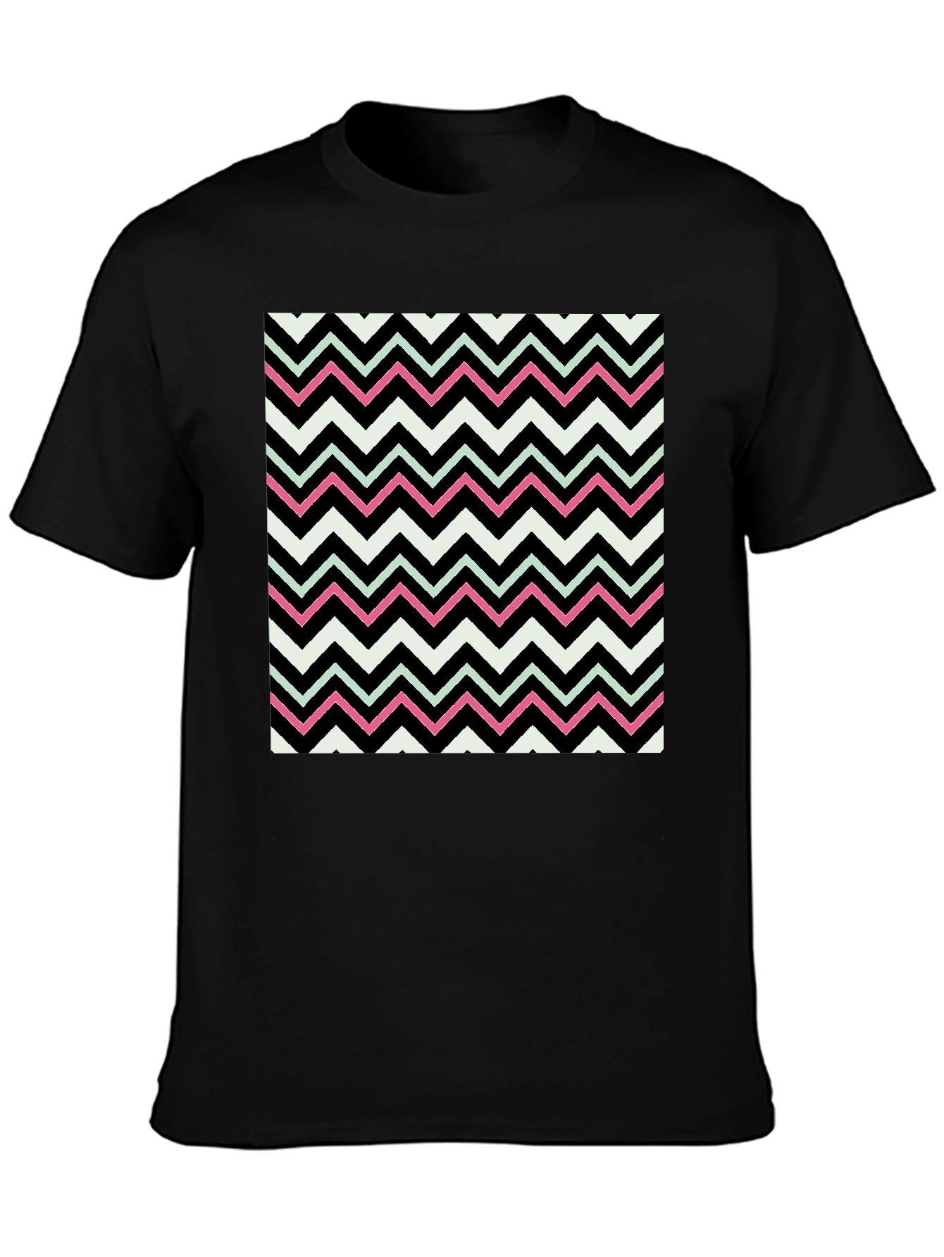 Zigzag Pattern T-Shirt - Modern Graphic Tee