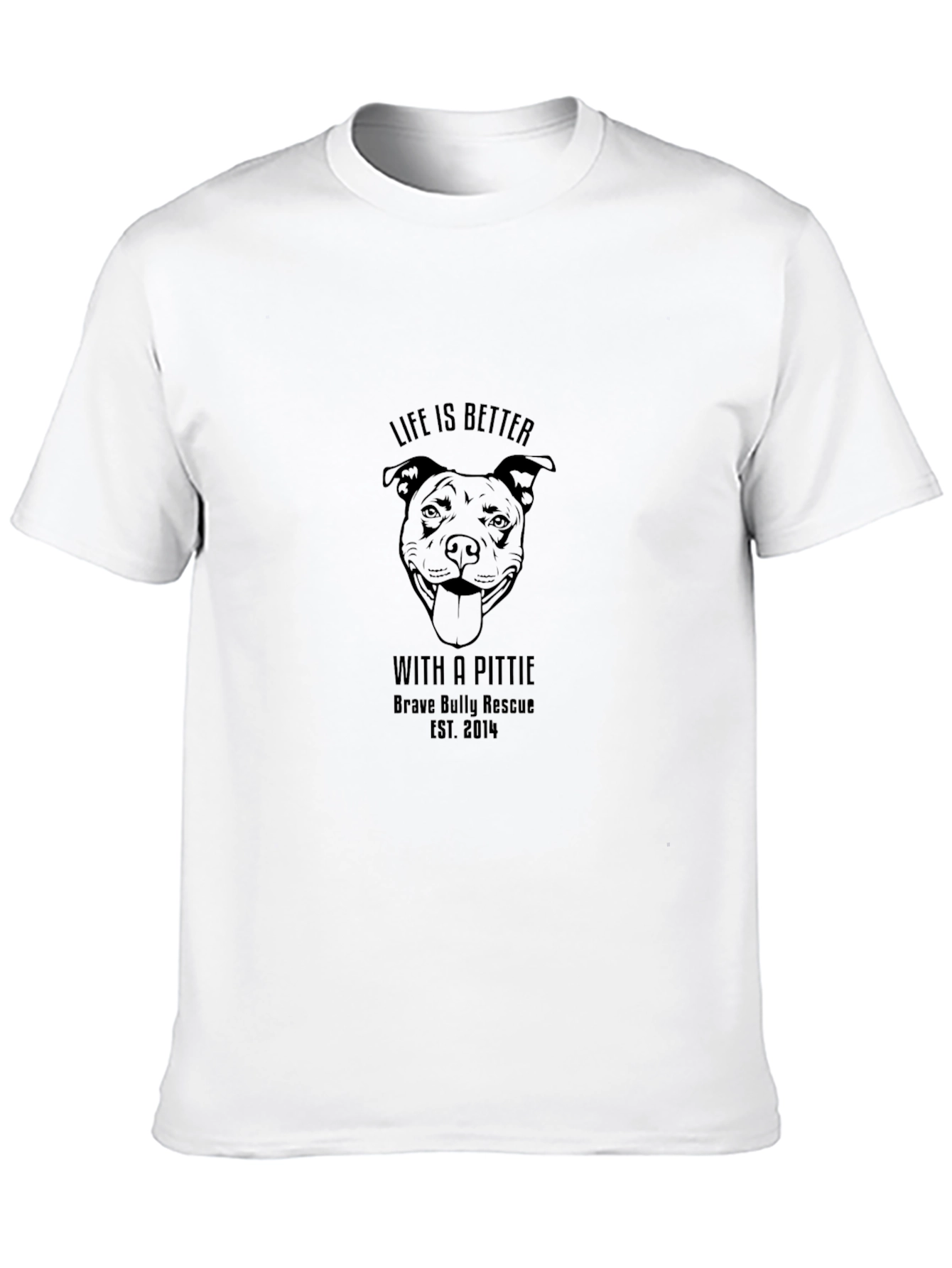 Life is Better with a Pittie Black T-Shirt