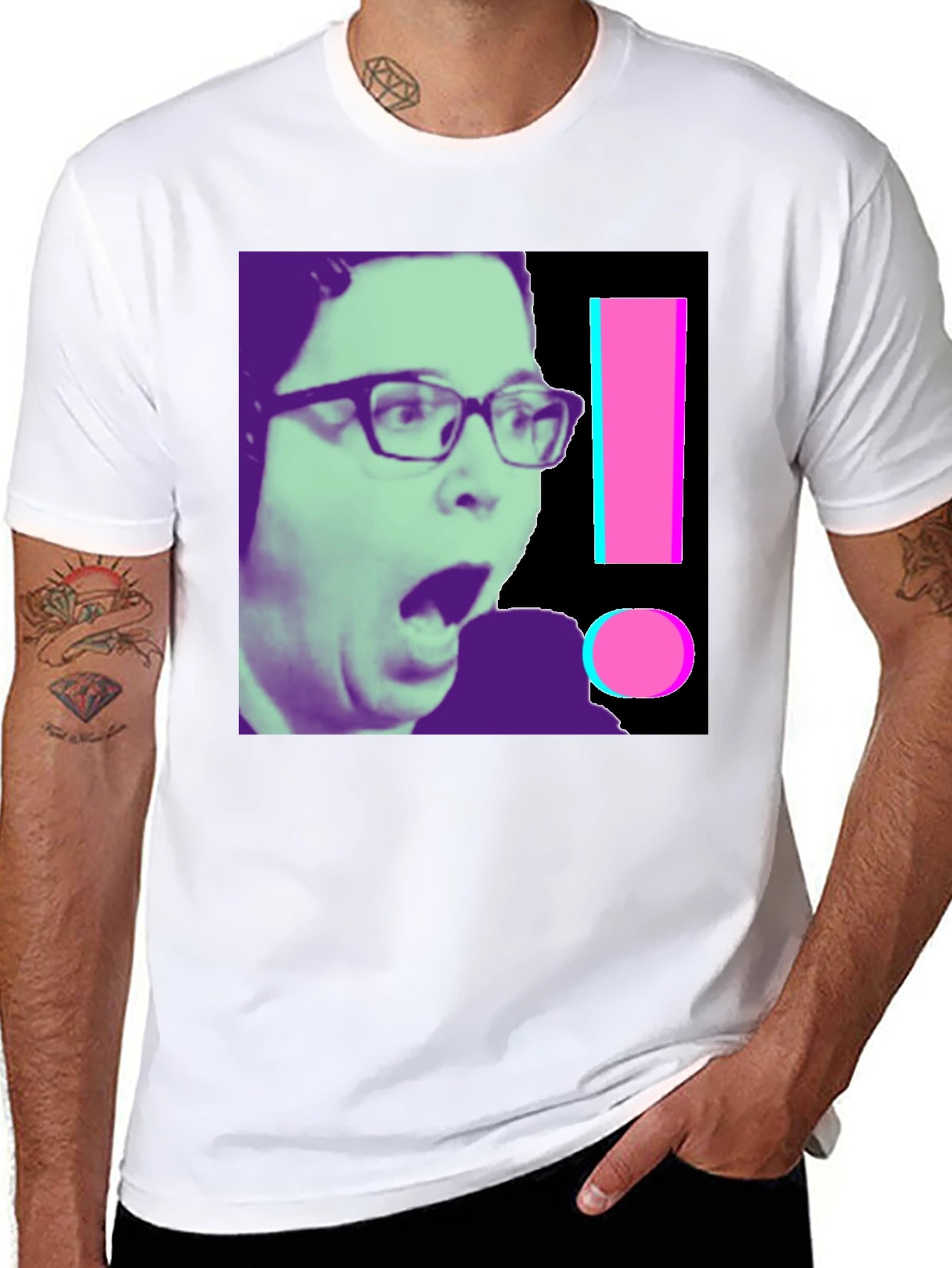 Shocked Gamer Graphic Tee - Novelty Black T-Shirt