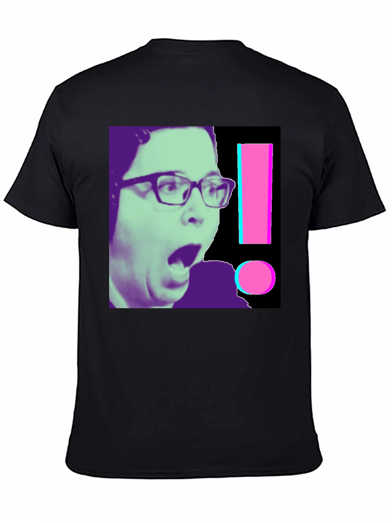 Shocked Gamer Graphic Tee - Novelty Black T-Shirt