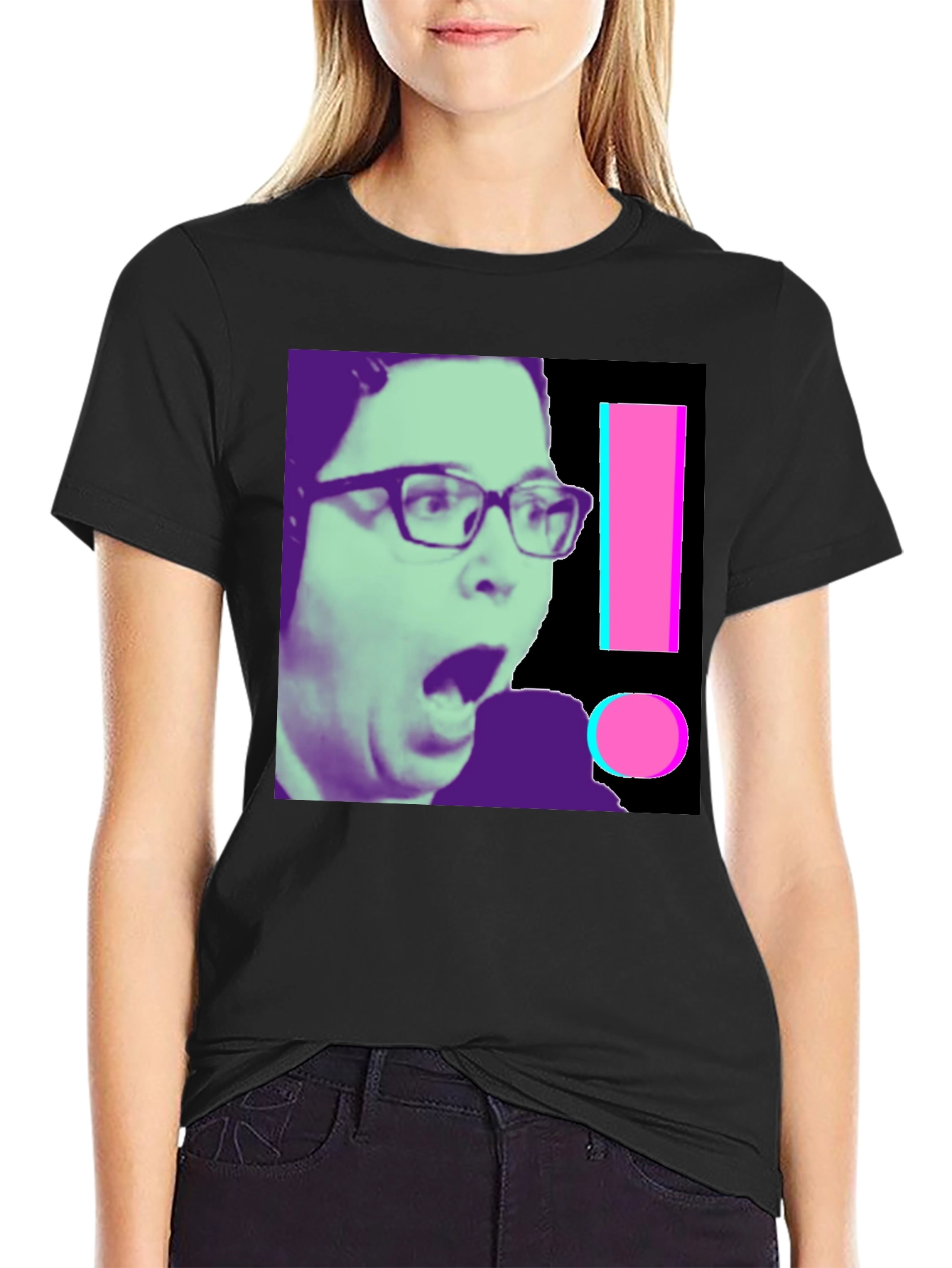 Shocked Gamer Graphic Tee - Novelty Black T-Shirt