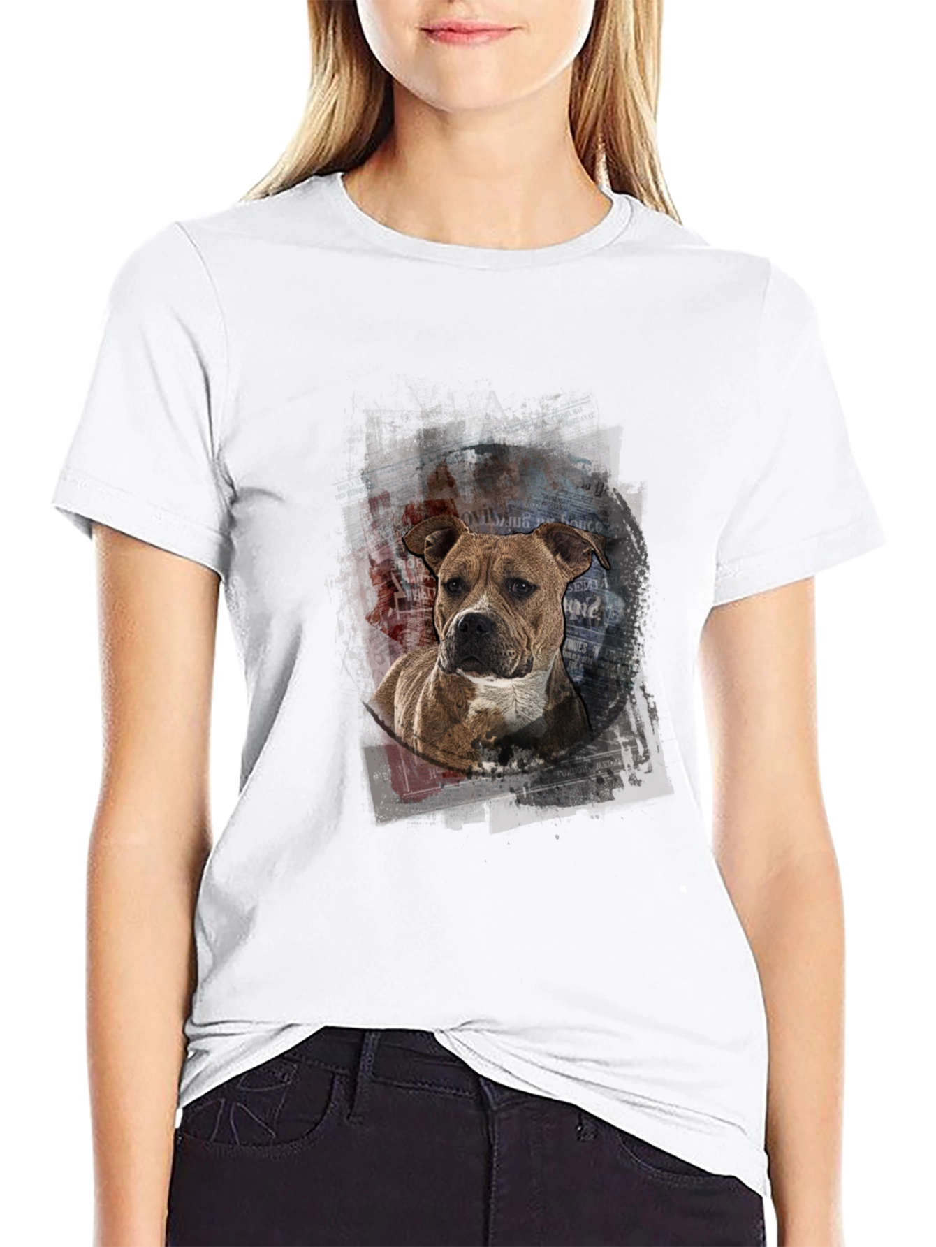 Dog Art Graphic Print T-Shirt - Unisex Casual Tee