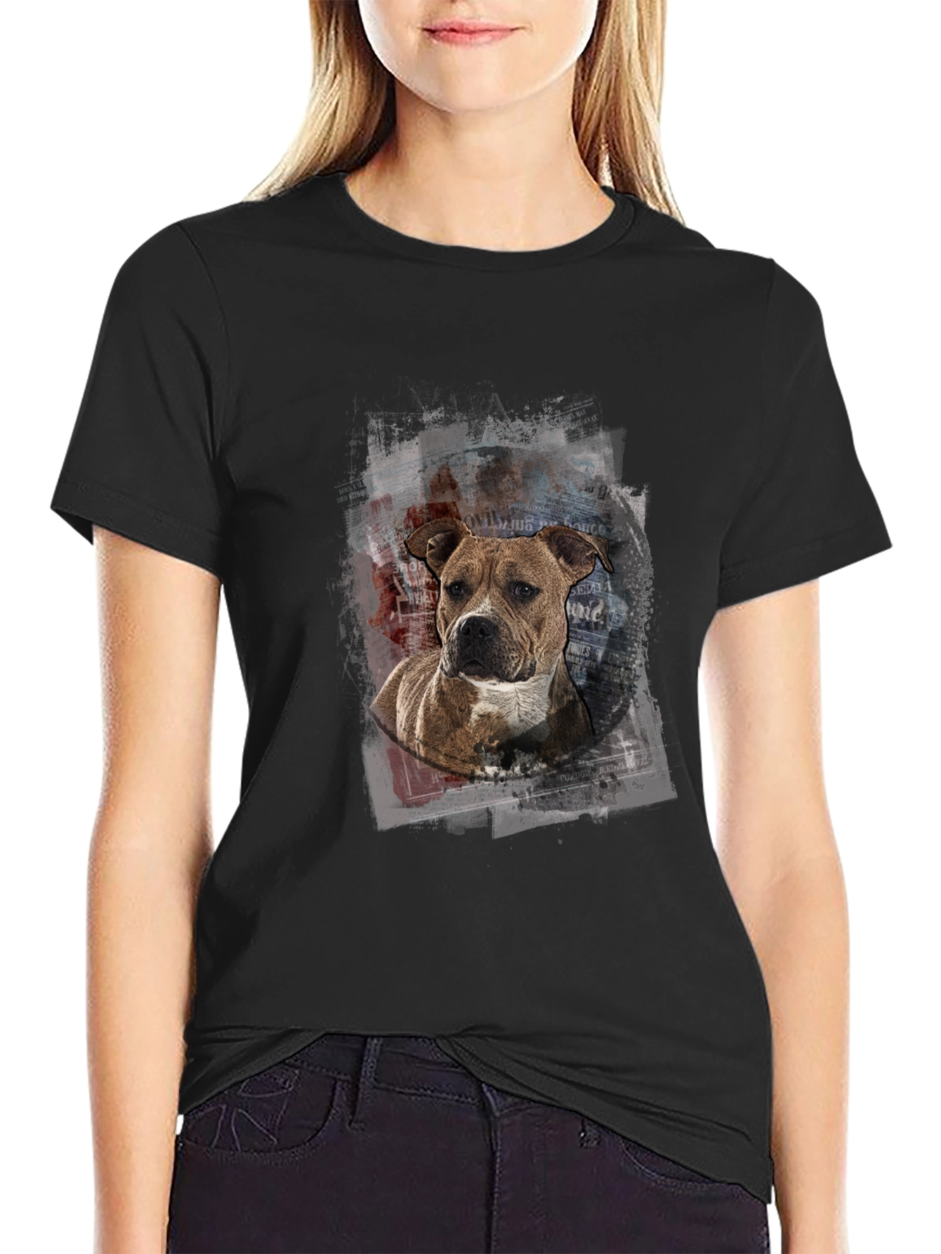 Dog Art Graphic Print T-Shirt - Unisex Casual Tee