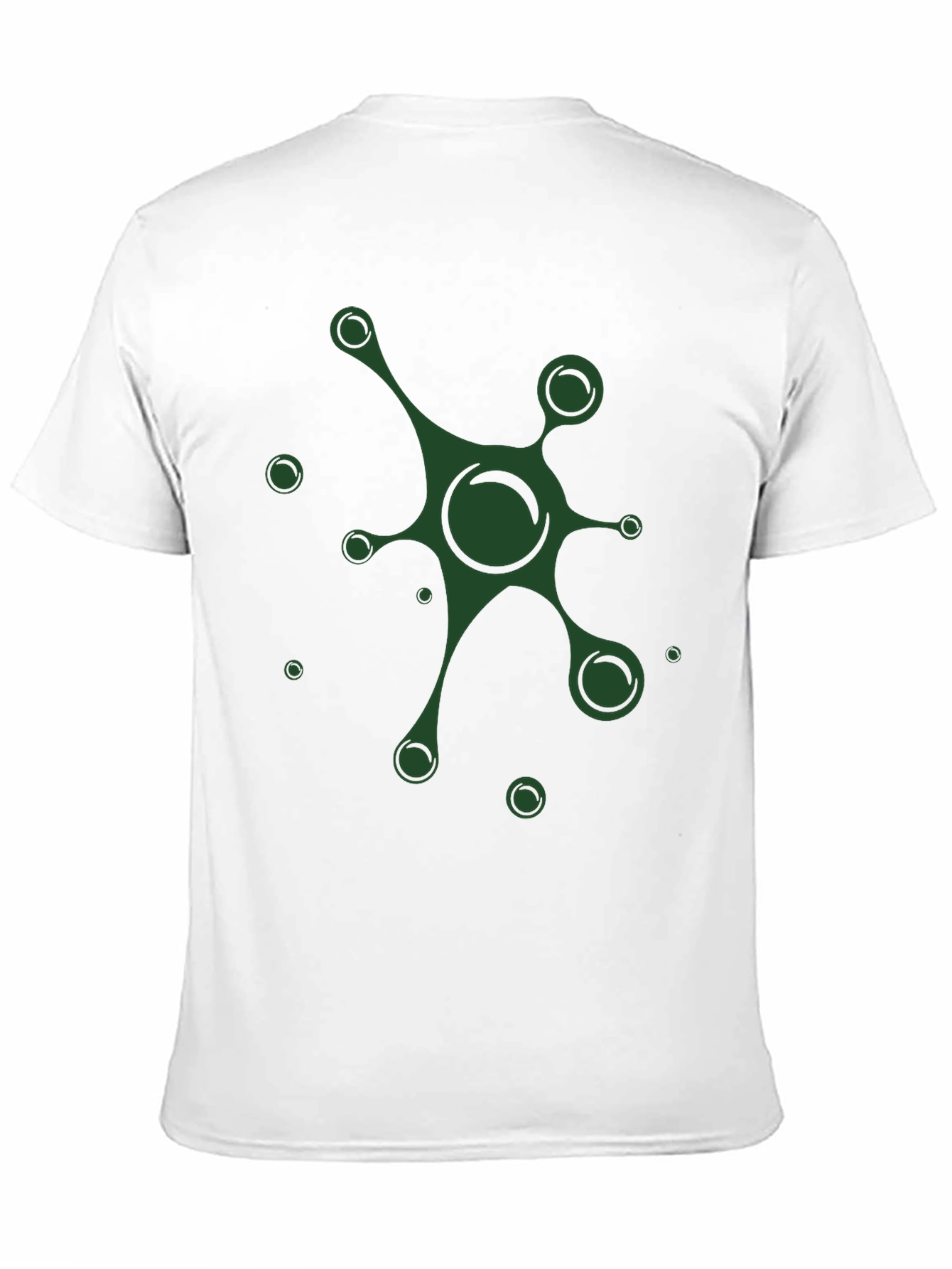 Mens Black T-Shirt with Abstract Green Graphic