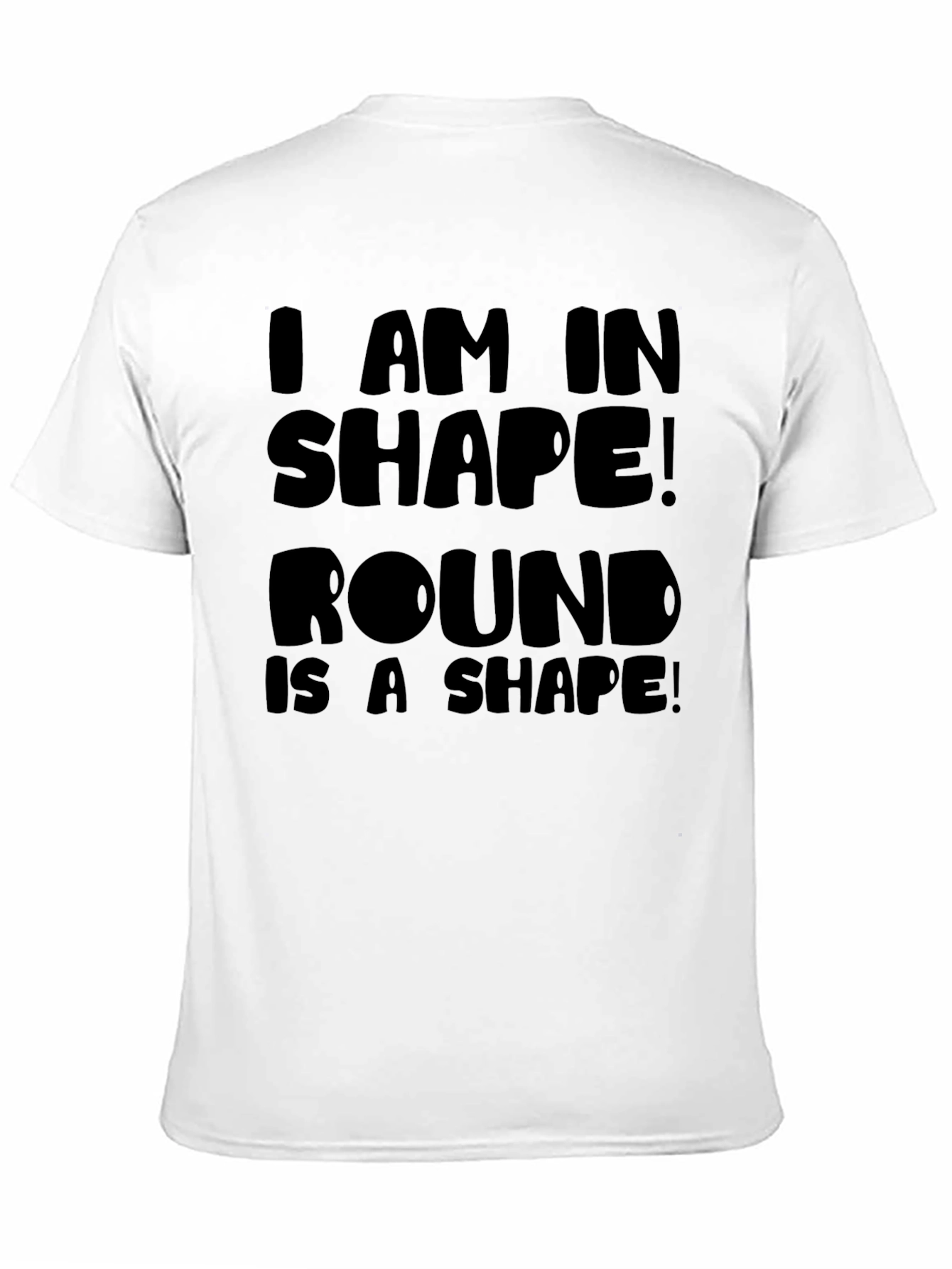 Round is a Shape Mens Black Graphic T-Shirt