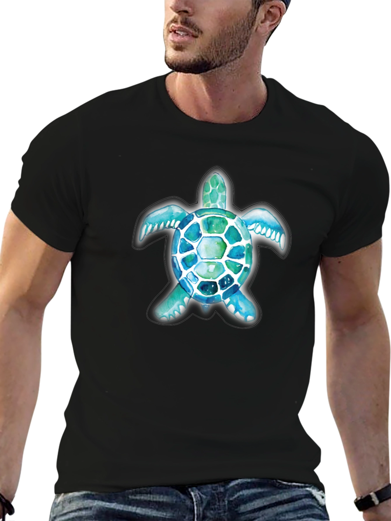 Sea Turtle Graphic Print T-Shirt