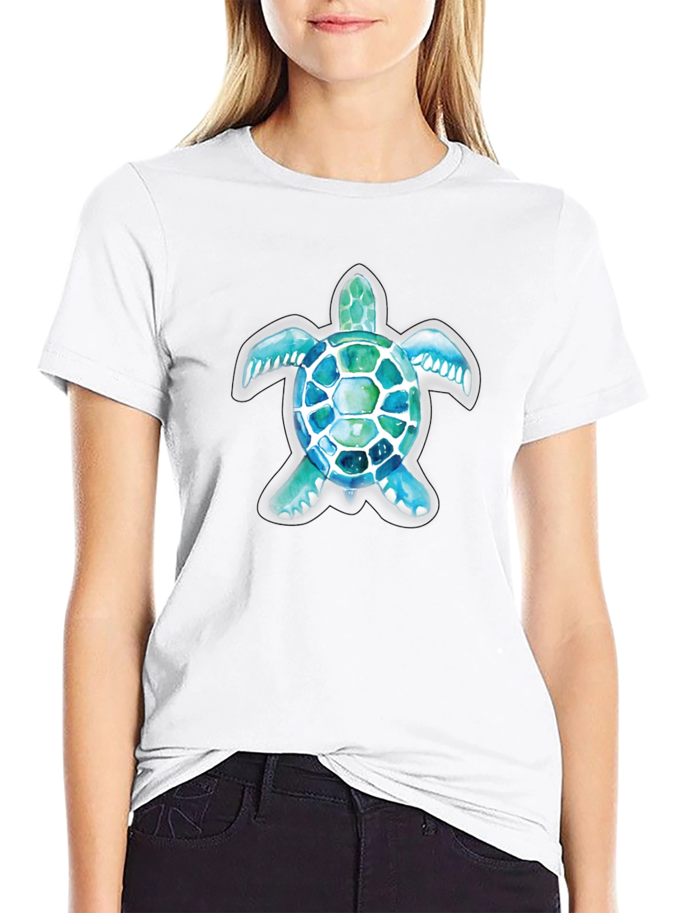 Sea Turtle Graphic Print T-Shirt
