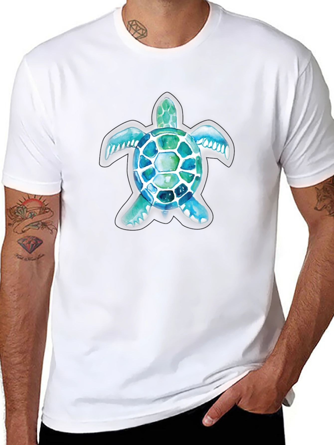 Sea Turtle Graphic Print T-Shirt