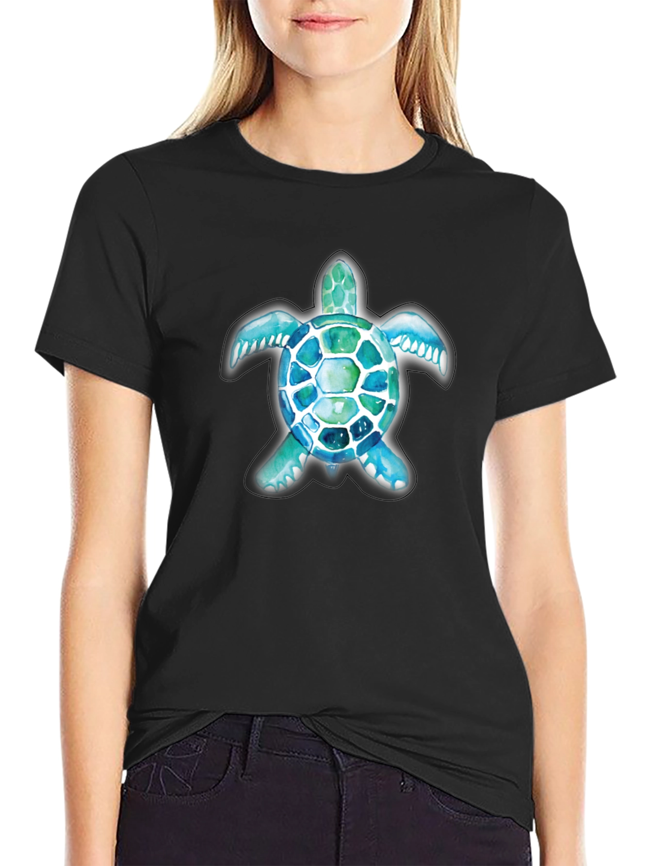 Sea Turtle Graphic Print T-Shirt