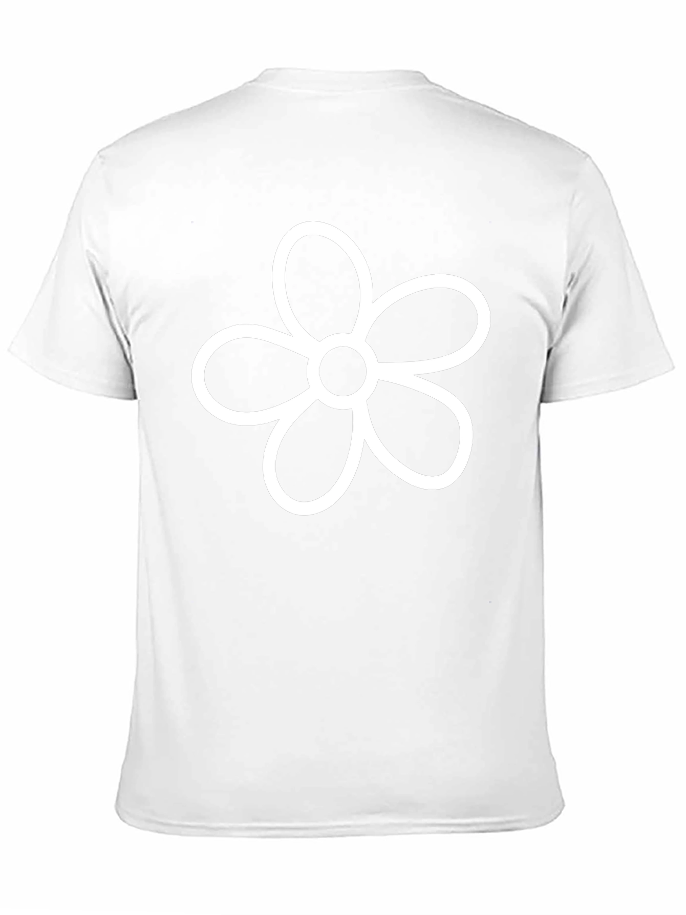 Minimalist Flower Graphic Black T-Shirt