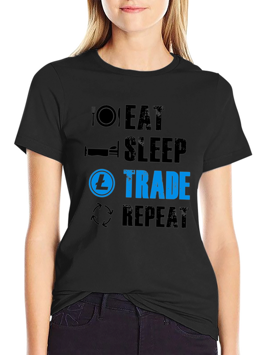 Eat Sleep Trade Repeat T-Shirt - Crypto Trader Tee