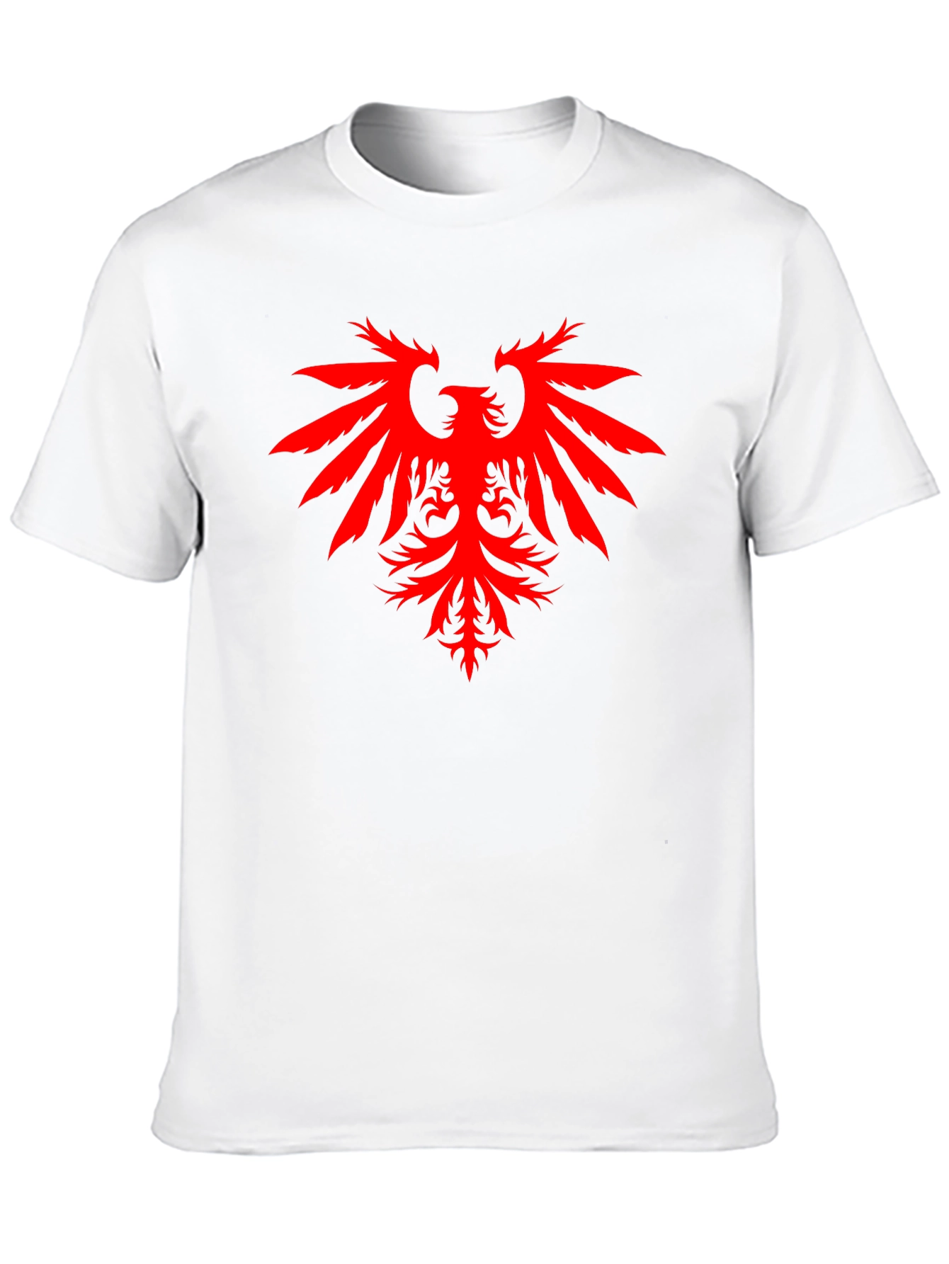 Black T-Shirt with Red Eagle Graphic