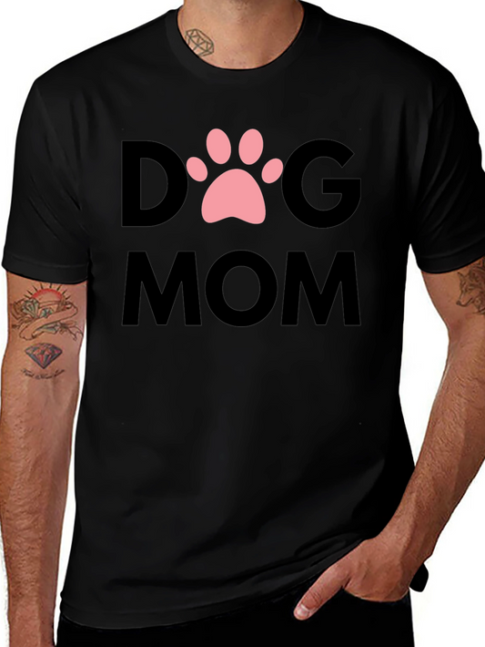 Dog Mom T-Shirt - Cute Paw Print Graphic